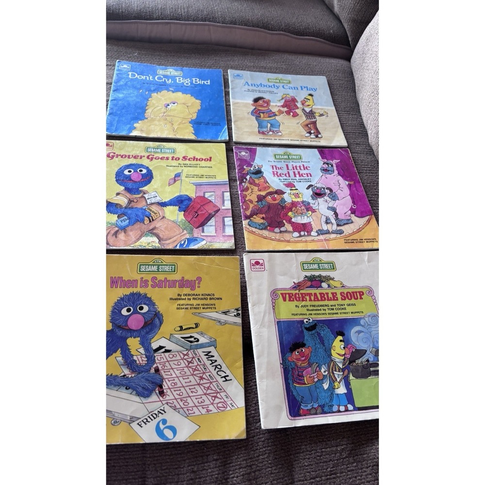 Vtg 1980's Golden Sesame Street Children's Books Paperback Lot 10 Ernie Grover